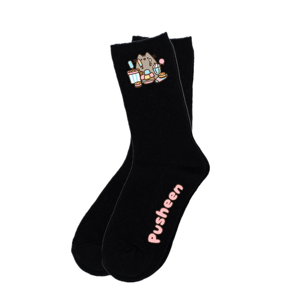 Wholesale Black and White Anime Cat Socks